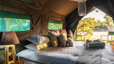 Each of the 30 tents at Chiefs Tented Camps' Kruger Untamed: Tshokwane River Camp sleeps two.